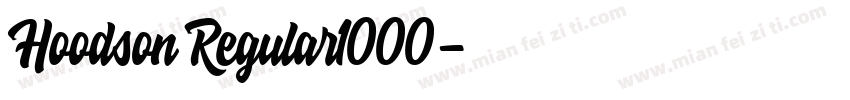 Hoodson Regular1000字体转换